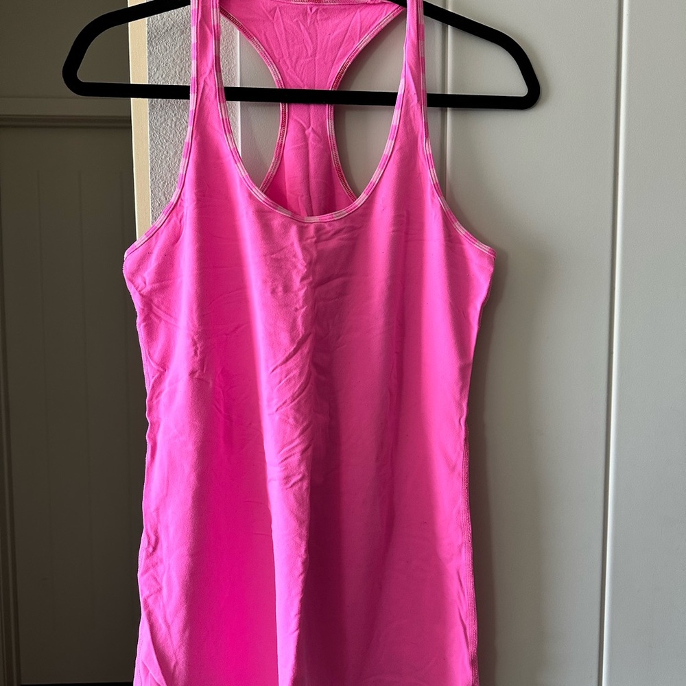 Lululemon Zing Pink Light / Apex Stripe Zing Pink Light Cool Racerback